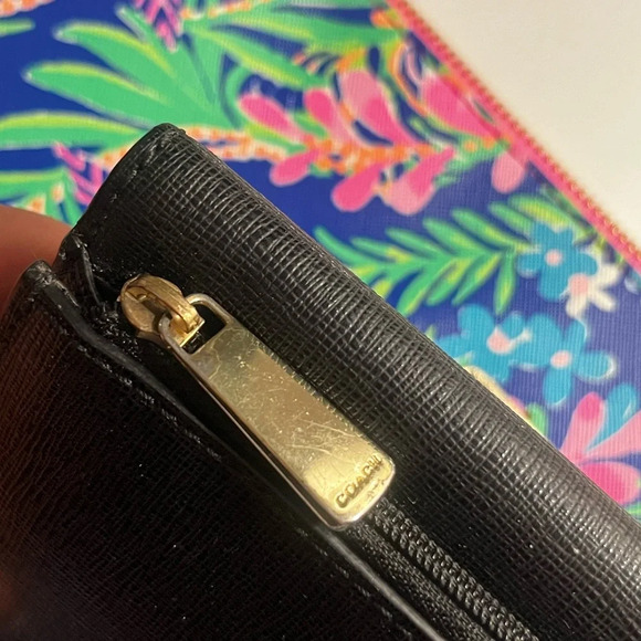 Coach black leather wallet - Picture 3 of 9